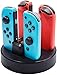 Produktbild EEEKit-Ladestation für Nintendo Switch Joy-Con-Controller, 4-in-1-Ladestation mit individueller LED-Anzeige und USB-Ladekabel Typ C