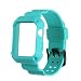 Produktbild Altsommer Multi-Farben für iWatch Fall 42mm Armbänder+ Bumper Shockproof Rugged Protective Silikon Uhrenband Atmungsaktiv Einteiliges Silikonband Ersatz für Herren Damen Blau (Mint Grün)