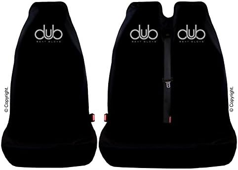 DUB SEAT GLOVE Genuine FRONT Single and Twin Protective Seat Covers in Black (T4 TRANSPORTER Compatible).