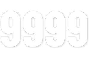 Pack of 4 White Number Stickers for Wheelie Bins Number - 9 Waterproof (17 cm) Labels for Wheelie Bins & Garbage Bins Packwith®