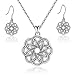 Produktbild ONEBUYONE Damen Halskette und Ohrringe Set Sterling Silber Celtic Knot Schmuck Sets Unendliche Liebe für Frauen Mädchen mit 18"Kette