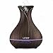 Produktbild Aroma öl Diffuser Ultraschall 400ml,LESHP Luftbefeuchter Vase Air Purifier Oil Diffuser mit 7 Licht Farben Duftzerstäuber Duftlampe Humidifier Aromatherapy für Raum/Büro/Yoga/Spa/Bade/Hotel