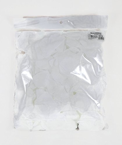 500 weiße Rosenblätter, Stoff, reinweiß – Hochzeitsdeko, Taufe, Kommunion, Konfirmation, Valentinstag, Heiratsantrag, Streudeko, Romantisch, Basteln, weiss, künstliche Blütenblätter - 7