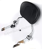 Chrome Adjustable Detachable Backrest Sissy Bar Chrome For Harley Touring 09-16 Parts Electra Glide Street Glide