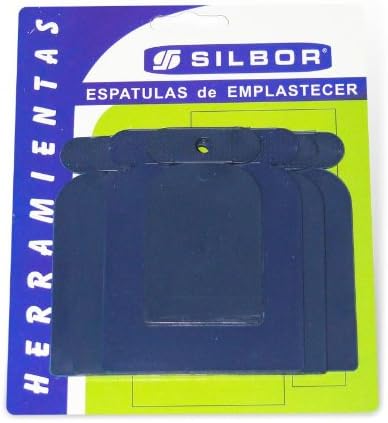 Silbor - 4 Plastic Plastering Scrapers