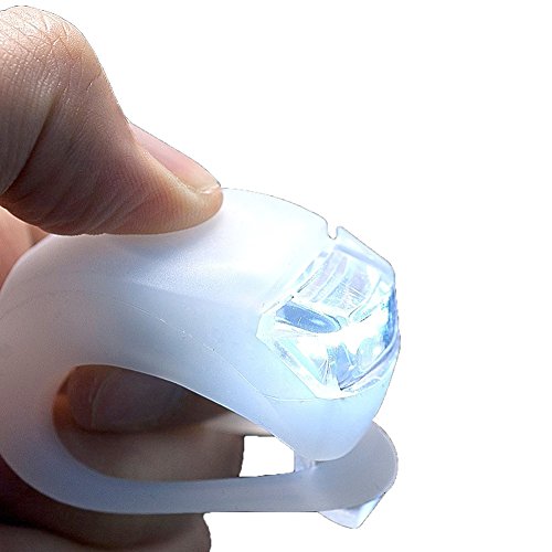 LED Silikon Clip-On FahrradBeleuchtung Bicycle Bike Leuchten Wasserdicht Leuchten 1 Weiße und 1 Rote Leuchte - 5