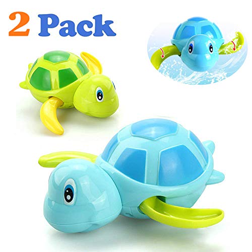 Gamtec Baby Bathing Bath Vasca da Bagno Pool Toy Carino Wind Up Turtle Animal Bath Toys Set per Bambini (2 Pezzi)