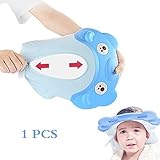 kopfschutz babybett PRAKTISCHES DESIGN - Leicht, hell in der Farbe, Klettverschluss ermöglicht ein einfaches Öffnen, einstellbar nach Kopfumfang des Kindes, passt sich der Kopfgröße Ihres Kindes an; Mit den entworfenen Schlitzen fließt Wasser schnell.