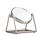 Produktbild MSNDIAN Desktop Make-up Spiegel doppelseitige Vergrößerungsspiegel Faltbare tragbare Kosmetikspiegel Haushalts-Kosmetikspiegel (Color : Silver)