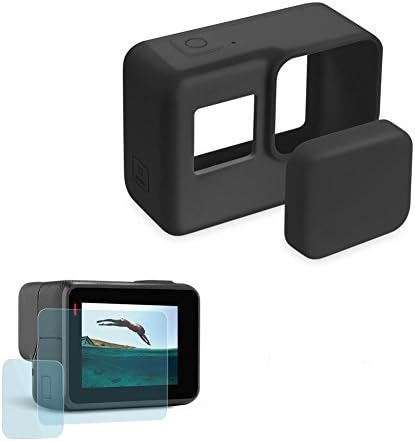 Makit Protective Silicone Case Cover for GoPro Hero 6 /GoPro Hero 5 with LCD Screen Protector Lens Protector