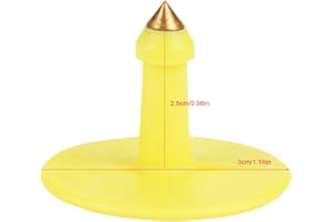 ‎YOSOO Riuty Ohrmarke 100 Teile/Satz Vieh Ohr Nummer Tag Nutztier Zubehör für Schafe Ziegenschwein Cattle Beef Cow(Gelb)