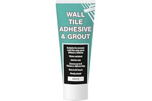 2YOU Wall Tile Adhesive and Grout in Easy Apply Tube, 2 in 1 Waterproof Wall Tile Adhesive with Grout for Easy Tiling, For Bathrooms, Kitchen - White 300g Tube