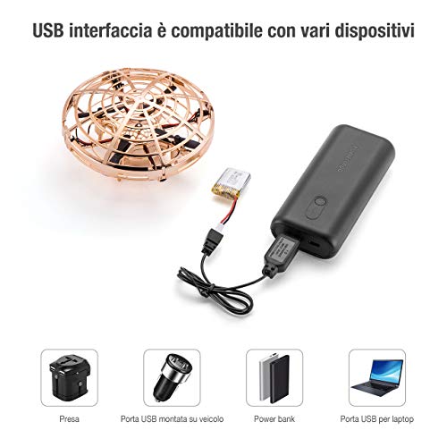 Faro LED Ricaricabile 1100 MAh Per Drone - Portata 100m, 500-550 Lumen - Compatibile Con 4 Pro E Air 3 (Modi: Lunga Portata, Flood, Flash Rosso/Verde, SOS)