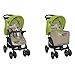 Lorelli New Foxy Pushchair with Footmuff and Raincover Caramel & Green Pilot Design
