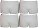 Price comparison product image 4 Pack Set Lady Women's Boxer Shorts in Various Colours Underwear Lingerie Hot Pants. Hipster. very good quality -  White - 12