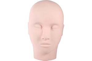 ZJCHAO 1 STÜCK Schaufensterpuppe Kopf,Wimpernverlängerung Übungskopf, Schaufensterpuppe Kopf Wimpern Makeup Praxis Schminkkopf, Professionelle Wimpern Mannequin Kopf Puppe Für Perücken Machen Und Display