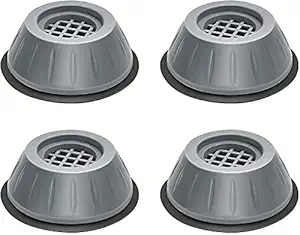 AMPEREUS 4 Pcs Washing Machine Stand Furniture Base Stand, Fridge Stands for Single Door and Double Door Anti Vibration Pads Washer Foot Pads Dryer Heightening Pads Stabilizer Support Stand for Home