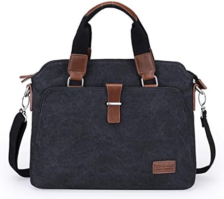 JJC321 Professional Bag, Ultra-thin Profile Lightweight Water-Repellent canvas Large Business Briefcase Shoulder Bag Messenger Bag with Multiple Compartments leisure bag ( Color : Black , Size : L )