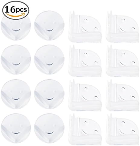 Safety Corner Protectors 16 Pack Clear Table Corner Guards for Child and Baby By Cefanty
