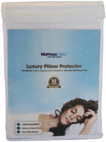 Mattress Clinic Luxury Pillow Protectors 2 Pack - 100% Stain and Waterproof