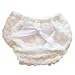 Highdas Baby Girl's Roses Briefs Shorts Rose Flower Ruffle Bloomer Diaper Cover Diaper Pants White M