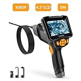 【Einfach zu Bedienen】Einfach zu Bedienen - Einfach das Endoskop einschalten, Sie können den Videostream sofort auf dem LCD-Bildschirm anzeigen, ohne zusätzliche Software oder WLAN-Verbindung. Die Bilder und Videos können auf der TF-Karte gespeichert werden ( nicht im Lieferumfang enthalten).