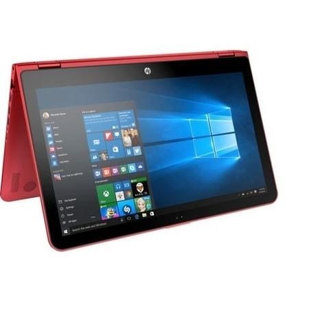 HP Pavilion x360 15-bk060na 15 6  Intel Pentium 4405U 2 1GHz 4GB 1TB Windows 10 Touchscreen Convertible Laptop in Red
