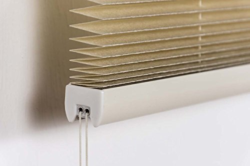 StoffKreativ PREMIUM Plissees mit Klemmfix Fixierung ohne Bohren – Rollo mit 150cm Gesamtlänge und variabler Breite in 4 verschiedenen Farben (85x150cm, Beige) - 5