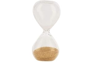 PUBLILANCIO SRL Clessidra vetro H.13 cm da 1 minuto con polvere ORO BOMBONIERA