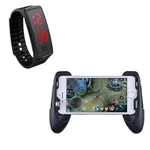 Cospex Gamepad JL01 for pubg etc with Adjustable Joystick to Enhance The Gaming Experience Works with All Smartphones with Big Screen Watch Comes with | Wrist smartwatch for Boys,Girls