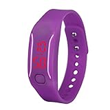 uhr sport armband Kolylong Unisex Gummi LED Datum Digital Sport Armband Kolylong Lila