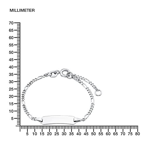 Amor-Kinder-Mdchen-Jungen-Unisex-Armband-Identarmband-gravurfhig-Figaro-925-Sterling-Silber-rhodiniert-14-cm-33442