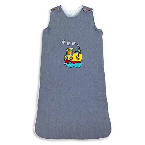 NioviLu Design Sacco nanna bebè - Battello In Mare (6-18 mesi / 90 cm - 2.5 Tog)
