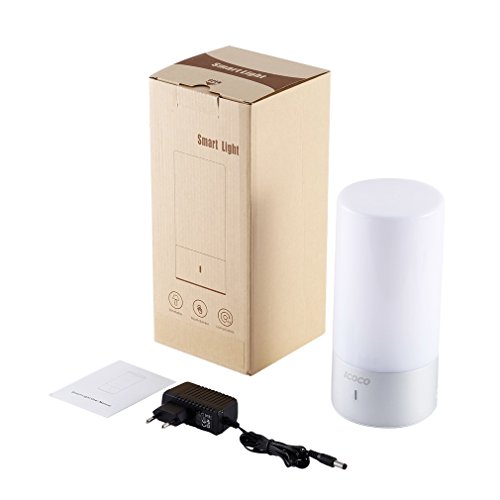 Touch Sensor Bunt Atmosphäre Emotionale Nacht Licht, ICOCO Dimmbares Bedside Lampe Tischlampe Schreibtischlampe RGB Schreibtisch Licht Nachttischlampe für Kinderzimmer&Schlafzimmer - 9