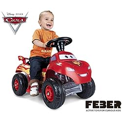 FEBER Quad Cars Lightning McQueen 3 6 V UK, Multicolore (Famosa 800011185)