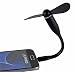 Produktbild Micro USB Ventilator Fan schwarz für Handy / Smartphone wie Samsung, LG, Sony, Blackberry, Doro, Emporia, Siemens, Panasonic, HP, ASus, Alcatel - flexibel & leise & portabel und stromsparend