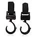 Vintoral 2 Pack Stroller Hook and Stroller Clips for Pushchair - Black