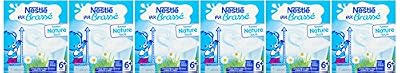 Nestlé Bébé P'tit Brassé Nature - Laitage dès 6 Mois - 4 x 100g - Lot de 6