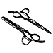 Produktbild LIZA Professionelle Schere Set 6 Zoll Haare schneiden Friseurschere Professionelle Haarschere und Friseur Effilierschere für Salon, Friseur oder Heimgebrauch Hell und Scharf SCHWARZ