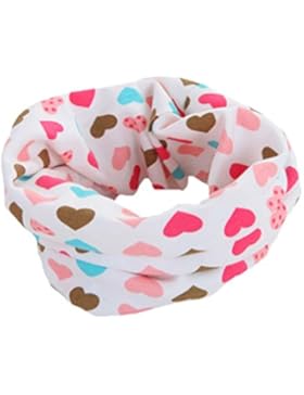 Saingcae Herbst Winter Jungen Mädchen Baby Schal Baumwolle O Ring Hals Schals Scarf Scarves (Rosa)