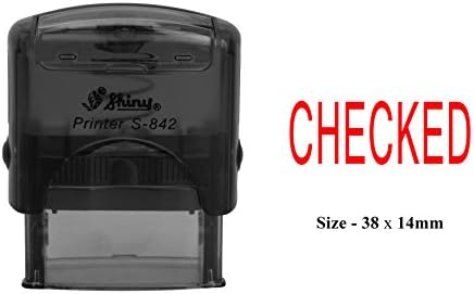 CHECKED Self Inking Rubber Stamp Custom Shiny S-842 Office Stationary Stamp
