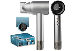Cecotec Secador de Pelo IoniCare RockStar Nano IonTech Aluminum, Secador Con Plasma, 110000 Rpm, Pantalla, Control Inteligente Del Calor, 3 Temperaturas, Función Memoria