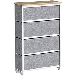 Meuble de rangement 4 tiroirs gris clair