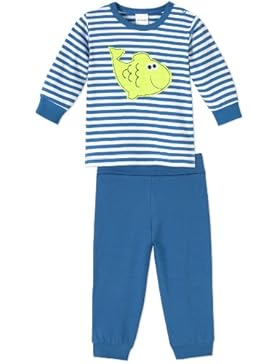 Schiesser Jungen langer Schlafanzug / Pyjama 142348 - jeansblau (816 jeans)