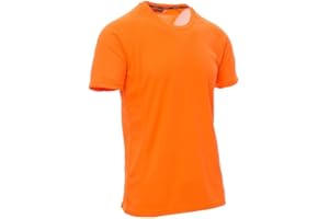 NSTF T-Shirt Maglietta Maglia Manica Corta Sportiva Tecnica Microfibra Uomo Running Fino 3XL Fluo