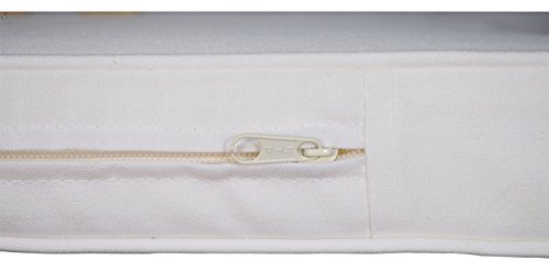 Weiße Bankauflage Kanaria – 170 x 47 cm | ✓ Bank-Polster aus 100% strapazierfähigem Polyester ✓ 6 cm dickes bequemes Bankkissen ✓ Polster-Auflage als Sitzpolster für Gartenmöbel & als Gartenbank-Auflage ✓ Pflegeleichtes Polsterkissen - 3