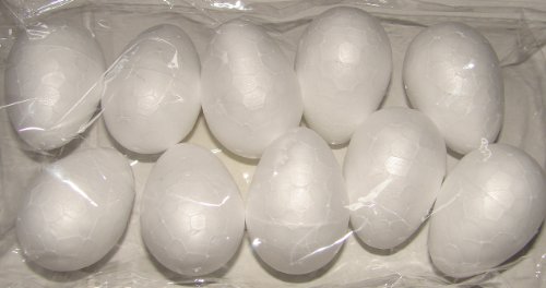 Preisvergleich Produktbild Bastelbedarf: Styroeier 4cm, weiß, 10er Pack