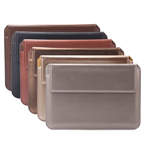 Apple iPad Air 2 Case | Samsung Galaxy Tab S3 und S2 9.7 Tasche | passend für 8.0 bis 10.1 Zoll Tablets | Puppy Optik schwarz | iCues Piquante Etui | weitere Leder-Imitat – und Farbvarianten verfügbar | universelle Schutz-Hülle mit Geschenk-Box - 8