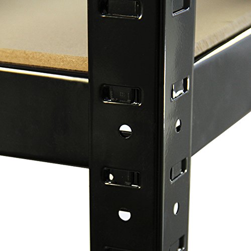 4 x T-Rax, 75 x 30 x 150 cm, 5 Fächer, Abdeckung, Garage, Regale, Regal, Android-Smartphones schwarz - 5