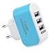 Produktbild Ultrey 3-Port USB Schnellladegeräte Ladeadapter Wall Charger 5V 3.1A EU-Stecker für iPad, iPhone und usw